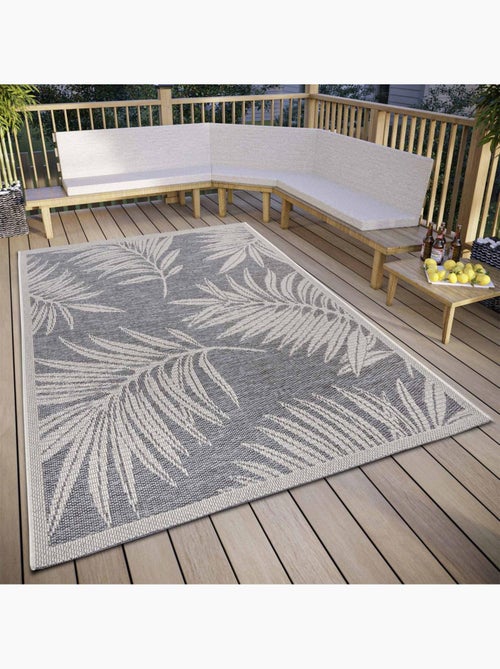 Tapis exterieur kilim nature floral, originalité artisanale paru - Kiabi