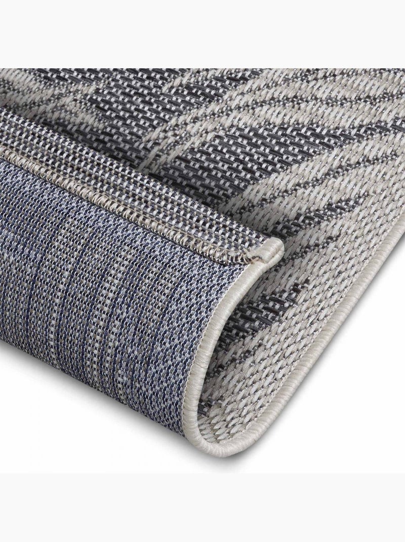Tapis exterieur kilim nature floral, originalité artisanale paru Gris - Kiabi