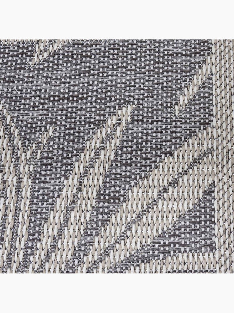 Tapis exterieur kilim nature floral, originalité artisanale paru Gris - Kiabi