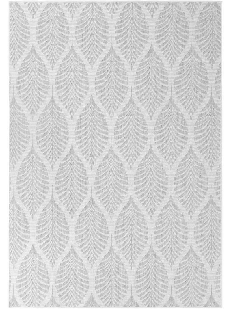 Tapis exterieur kilim nature floral, structure authentique, dinav Blanc - Kiabi