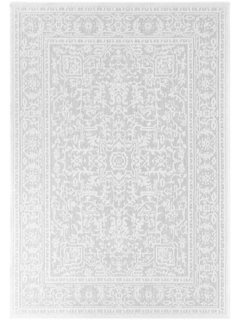 Tapis exterieur kilim oriental authentique, norient, idéal terrasse Blanc - Kiabi