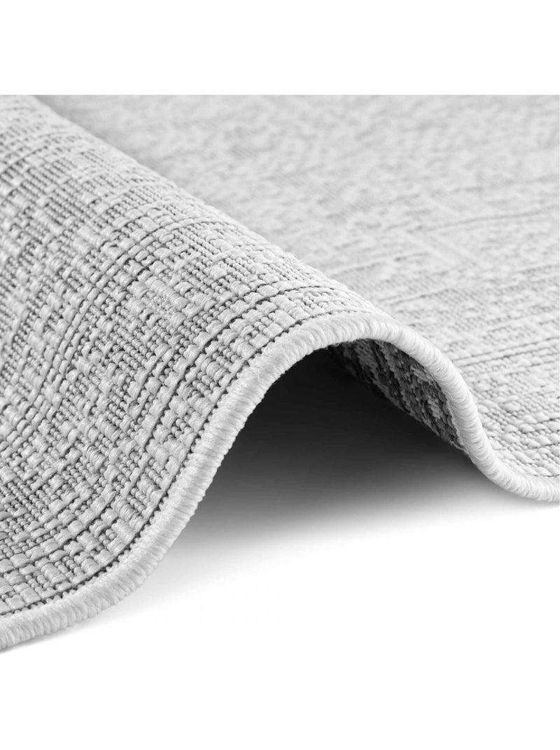 Tapis exterieur kilim oriental authentique, norient, idéal terrasse Blanc - Kiabi