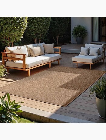 Tapis exterieur kilim oriental, structure robuste, bolda
