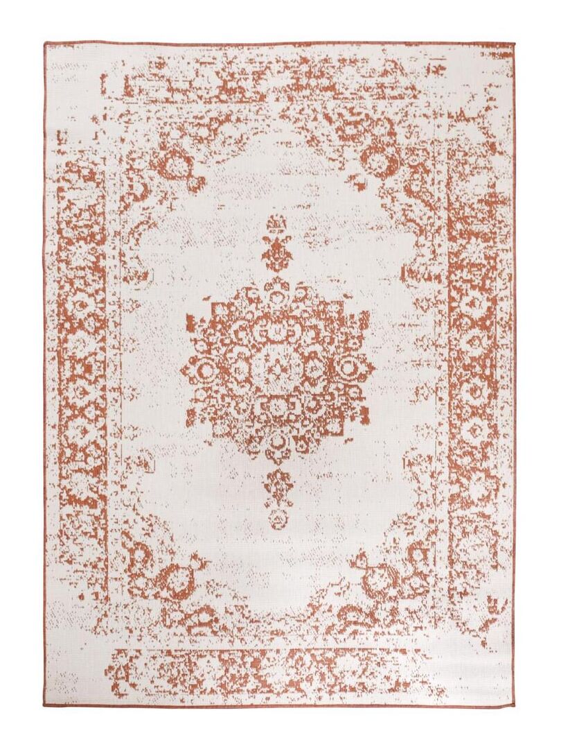 Tapis extérieur, kilim reversible 200x290 AG REVERSIBLE vert et crème