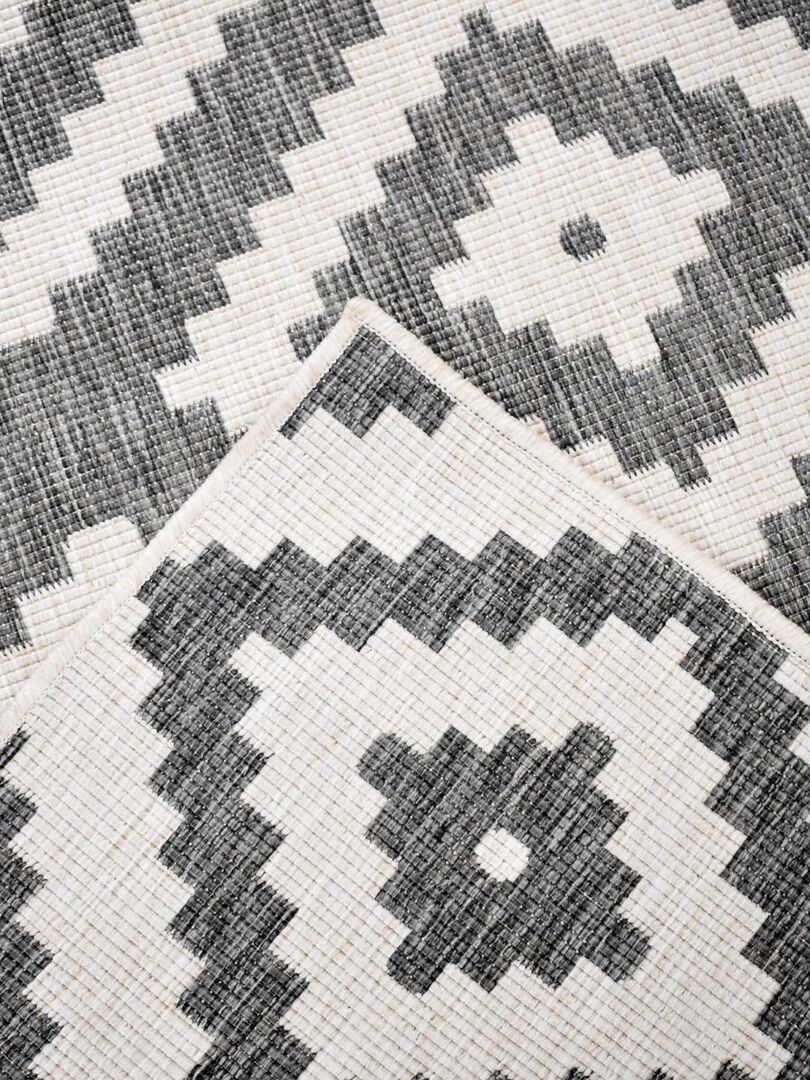 Tapis Extérieur Réversible Dezenco - 120x170 Cm - Motif Géométrique - Polypropylène