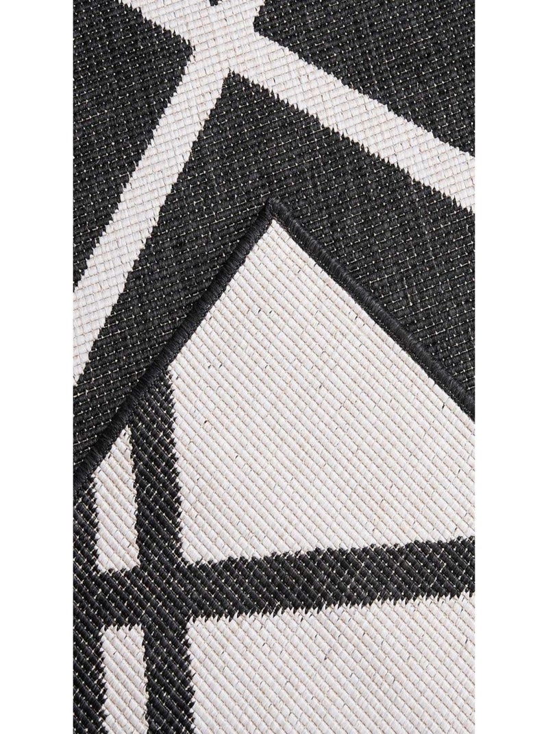 Tapis extérieur, kilim reversible LYN2 AB REVERSIBLE Noir - Kiabi