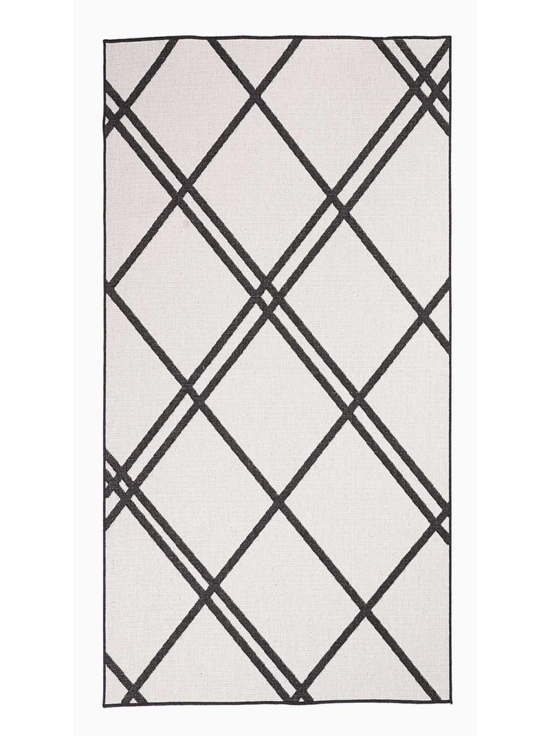 Tapis extérieur, kilim reversible LYN2 AB REVERSIBLE Noir - Kiabi