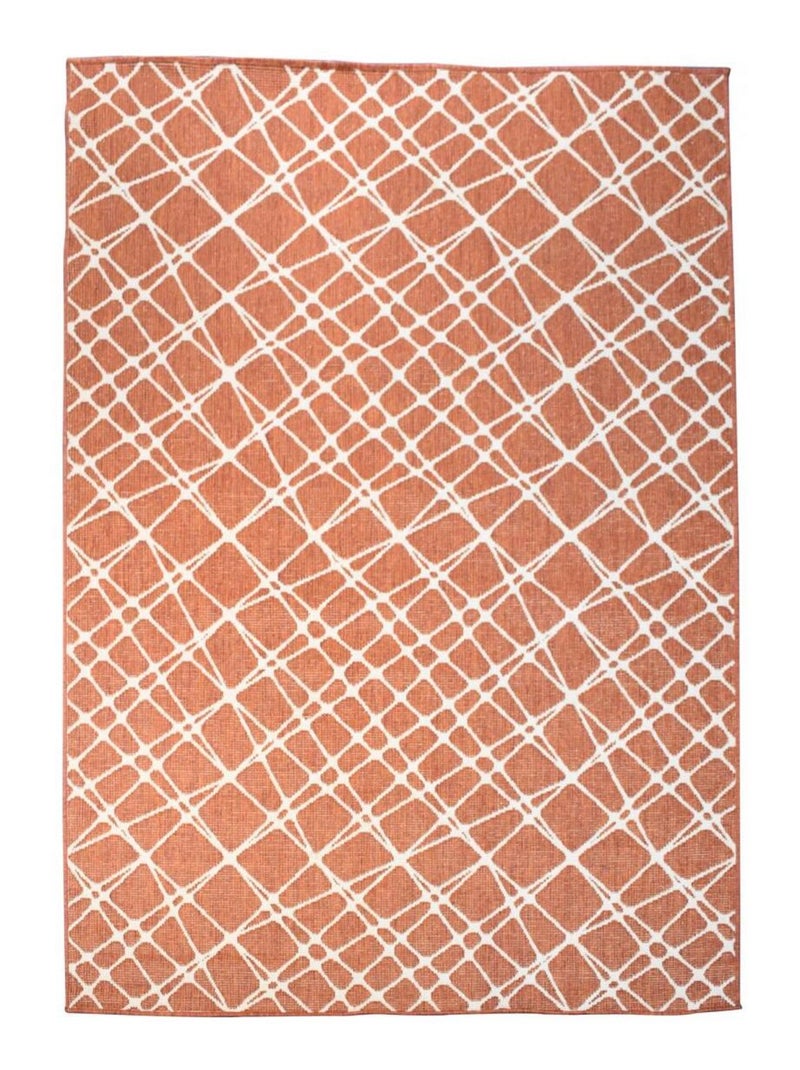 Tapis extérieur, kilim reversible LYN2 AC REVERSIBLE Marron - Kiabi