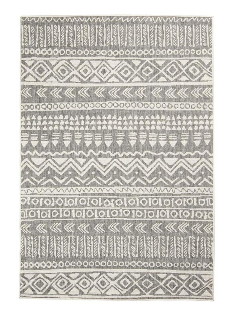 Tapis extérieur, kilim reversible LYN2 AO REVERSIBLE Gris - Kiabi