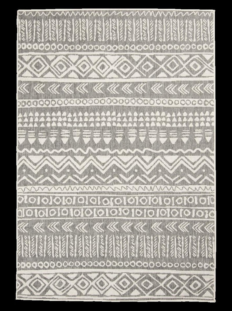 Tapis extérieur, kilim reversible LYN2 AO REVERSIBLE Gris - Kiabi