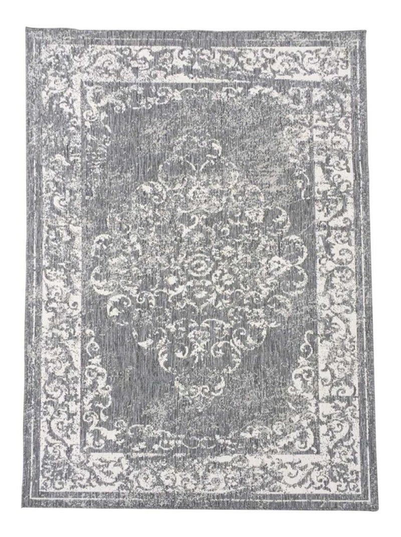 Tapis extérieur, kilim reversible LYN2 AP REVERSIBLE Argent - Kiabi