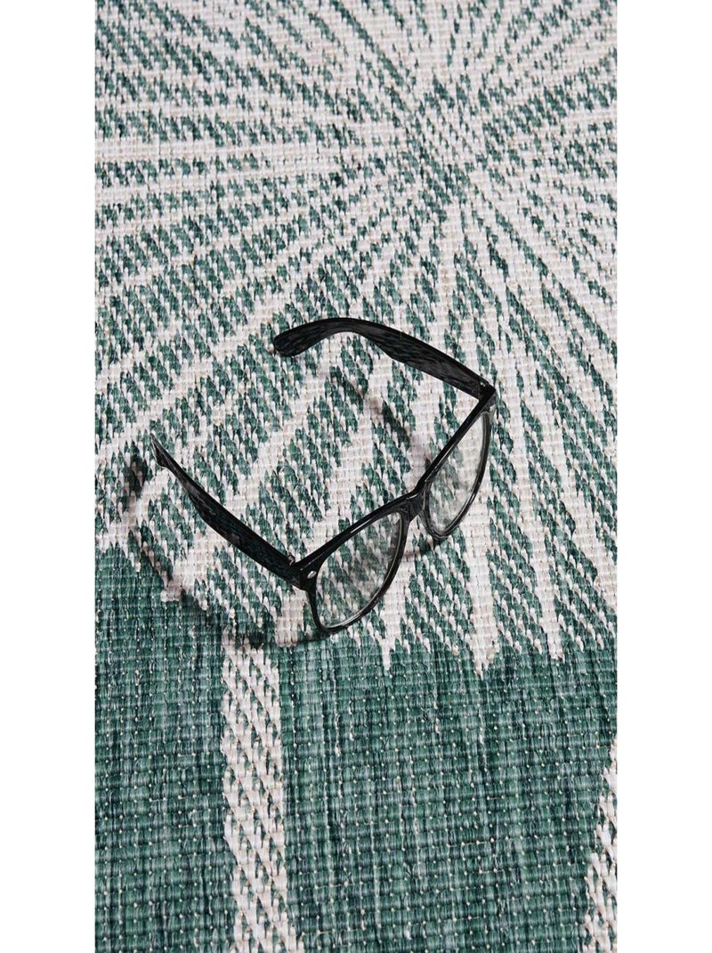 Tapis extérieur, kilim reversible LYN2 AX REVERSIBLE Vert - Kiabi