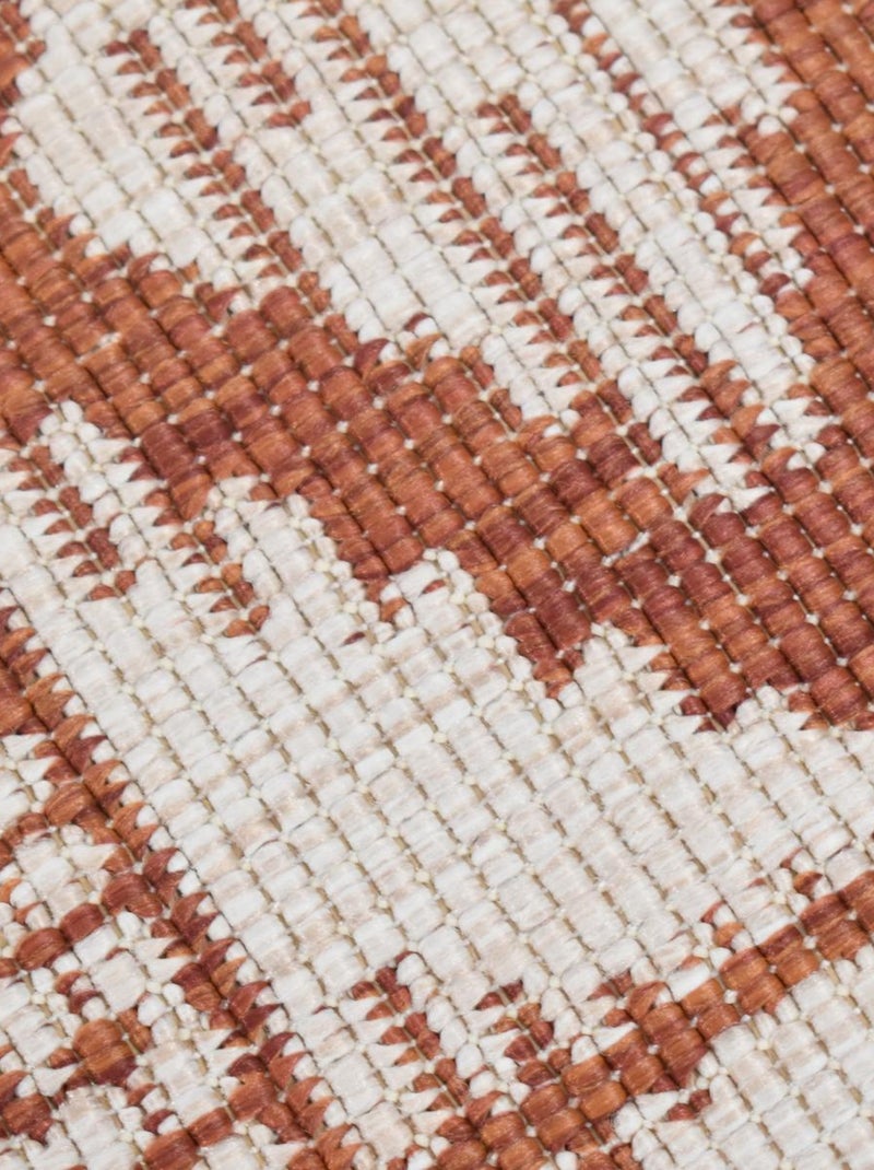 Tapis extérieur, kilim reversible LYN2 BG REVERSIBLE Rouge - Kiabi