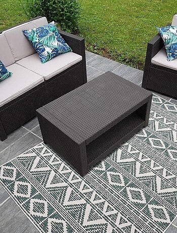 Tapis extérieur, kilim reversible LYN2 BG REVERSIBLE