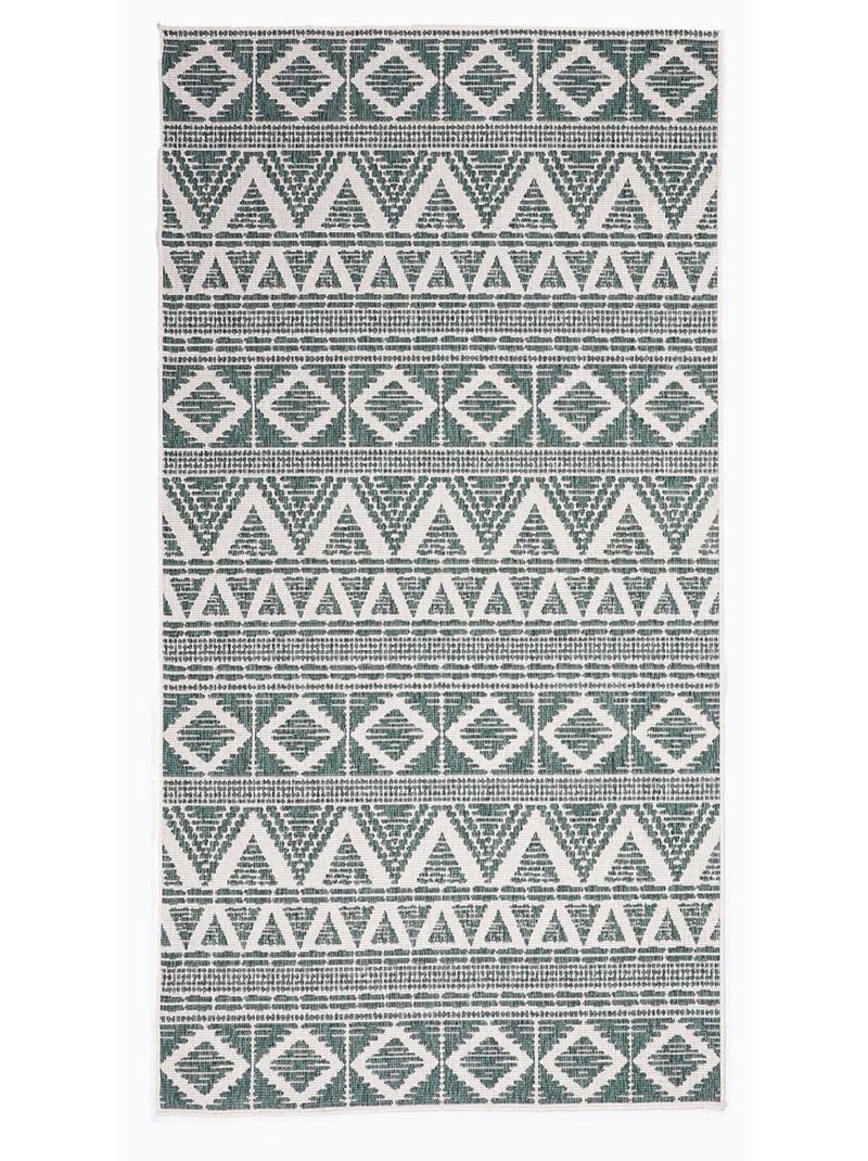 Tapis extérieur, kilim reversible LYN2 BG REVERSIBLE Vert - Kiabi