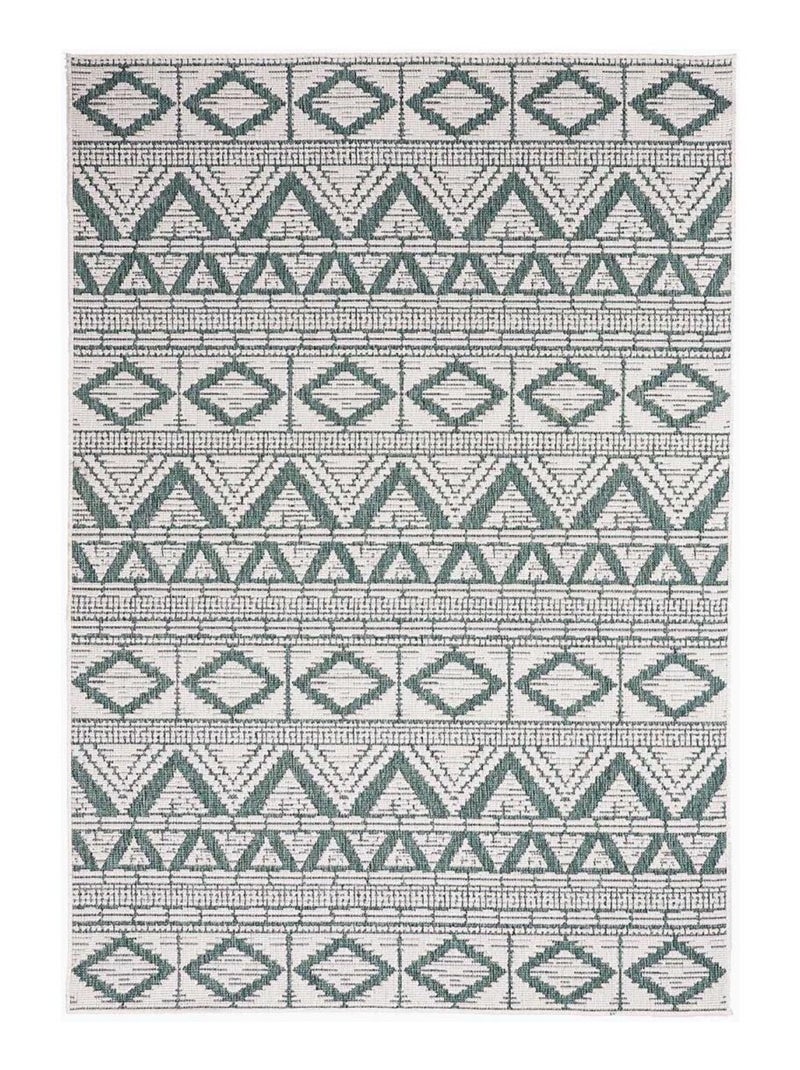 Tapis extérieur, kilim reversible LYN2 BG REVERSIBLE Vert - Kiabi