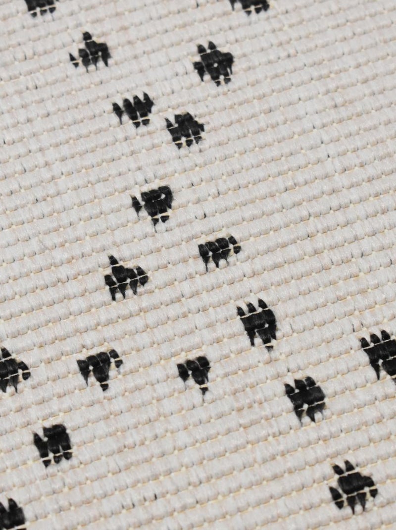 Tapis extérieur, kilim reversible LYN2 BJ REVERSIBLE Noir - Kiabi