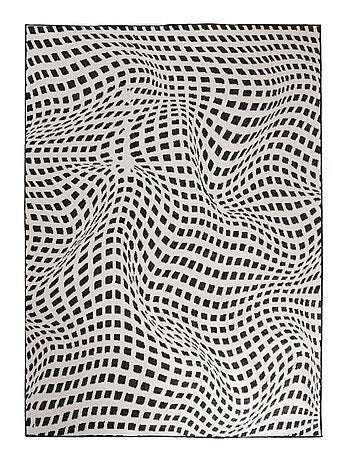 Tapis extérieur, kilim reversible LYN2 BK REVERSIBLE