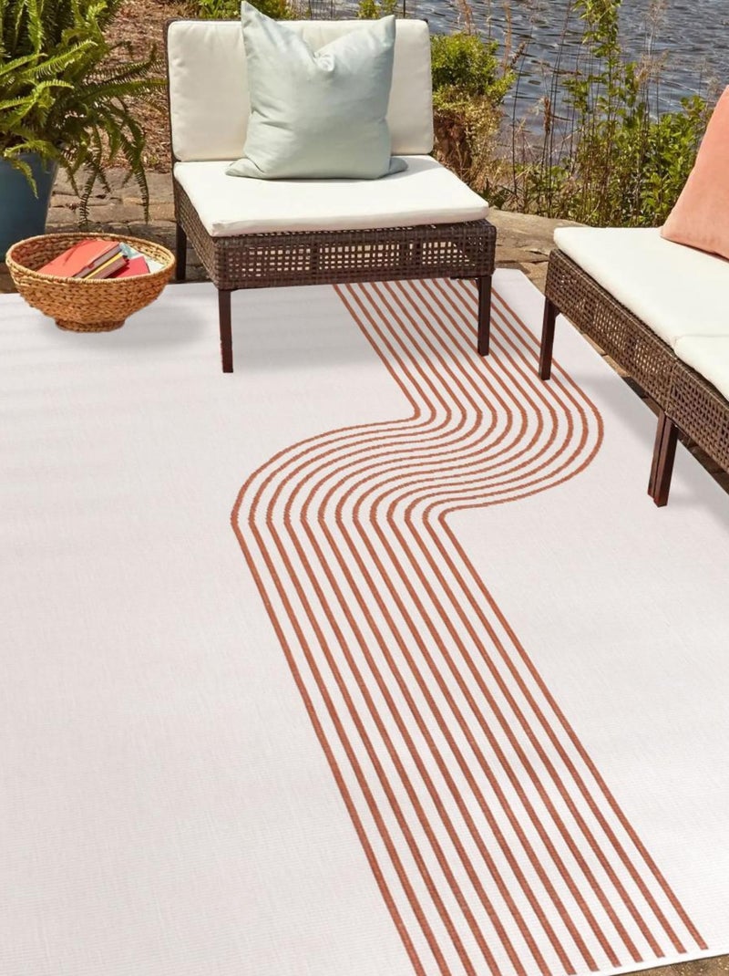 Tapis extérieur, kilim reversible LYN2 BM REVERSIBLE Ecru - Kiabi