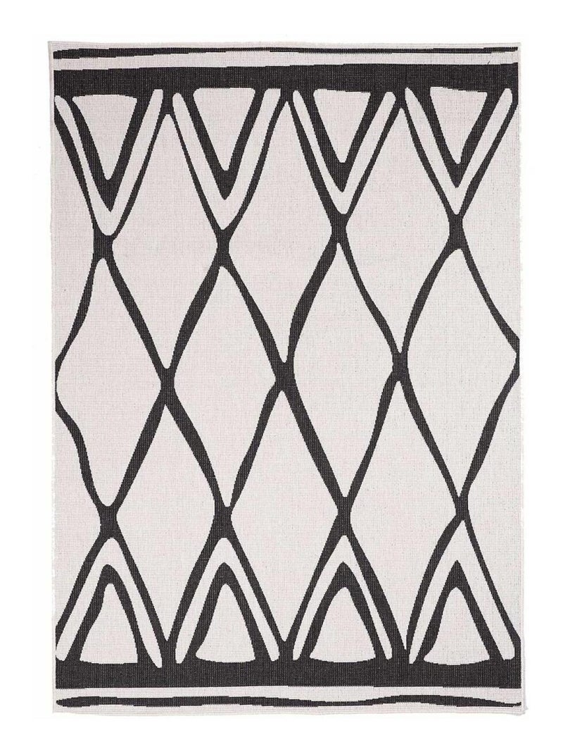 Tapis extérieur, kilim reversible LYN2 F REVERSIBLE Noir - Kiabi