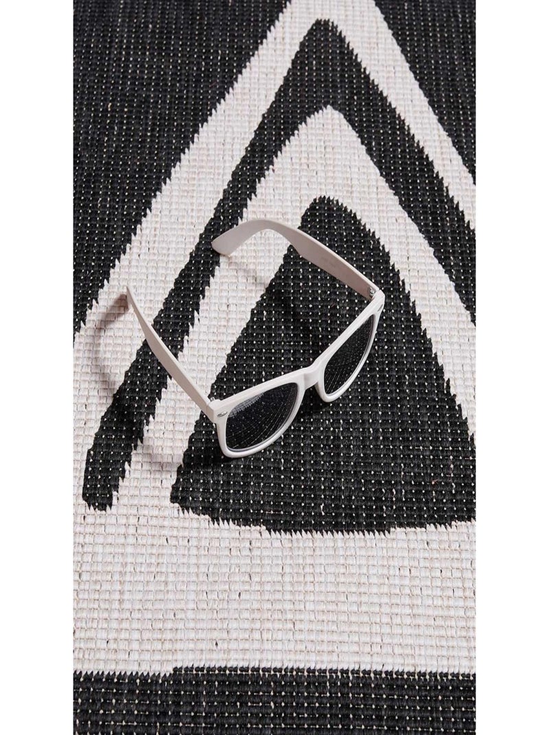 Tapis extérieur, kilim reversible LYN2 F REVERSIBLE Noir - Kiabi