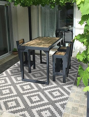 Tapis extérieur, kilim reversible LYN2 I REVERSIBLE