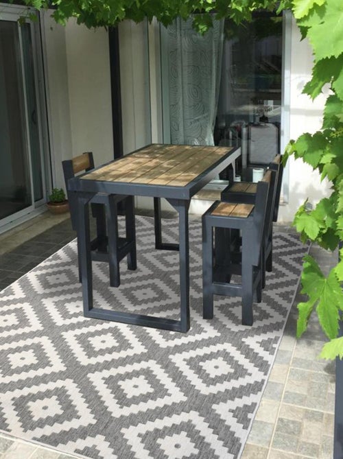 Tapis extérieur, kilim reversible LYN2 I REVERSIBLE - Kiabi