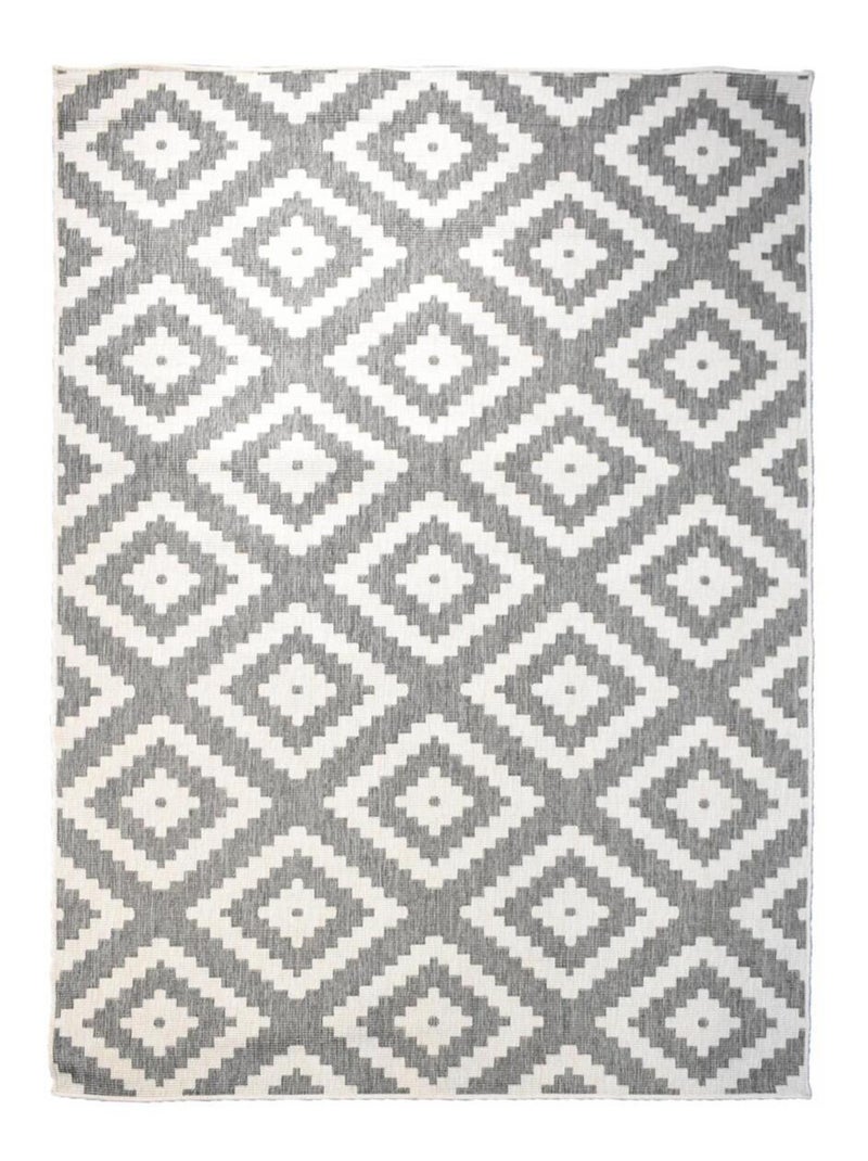 Tapis extérieur, kilim reversible LYN2 I REVERSIBLE Argent - Kiabi