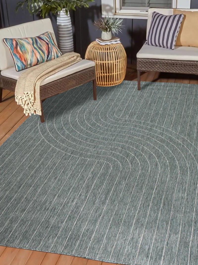 Tapis extérieur, kilim reversible LYN2 OU Vert - Kiabi