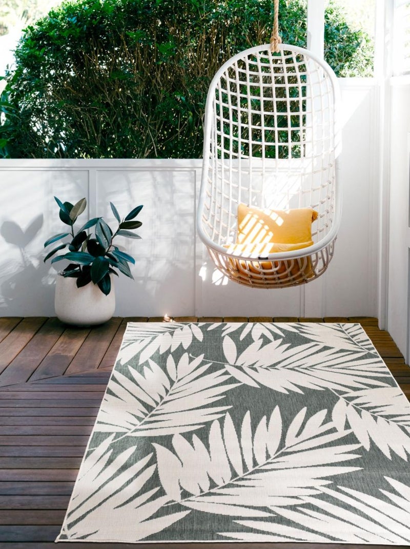 Tapis extérieur, kilim reversible LYN2 P REVERSIBLE Vert - Kiabi