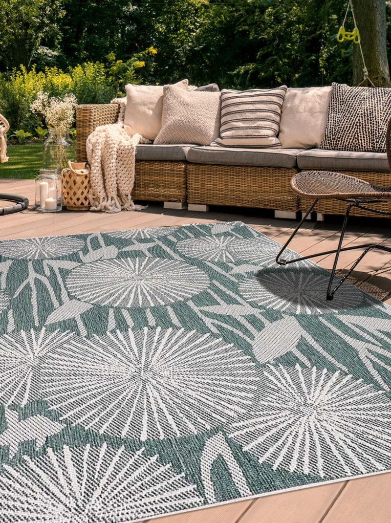 Tapis extérieur, kilim reversible LYN2 PARA Vert - Kiabi