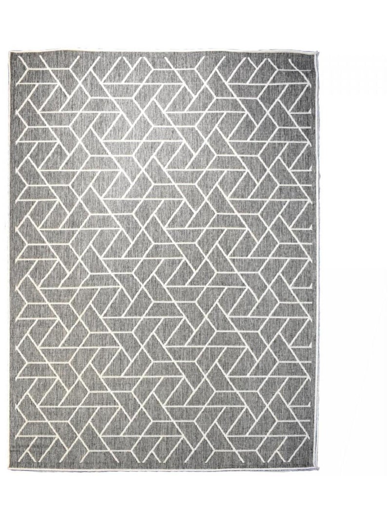Tapis extérieur, kilim reversible LYN2 R REVERSIBLE Argent - Kiabi