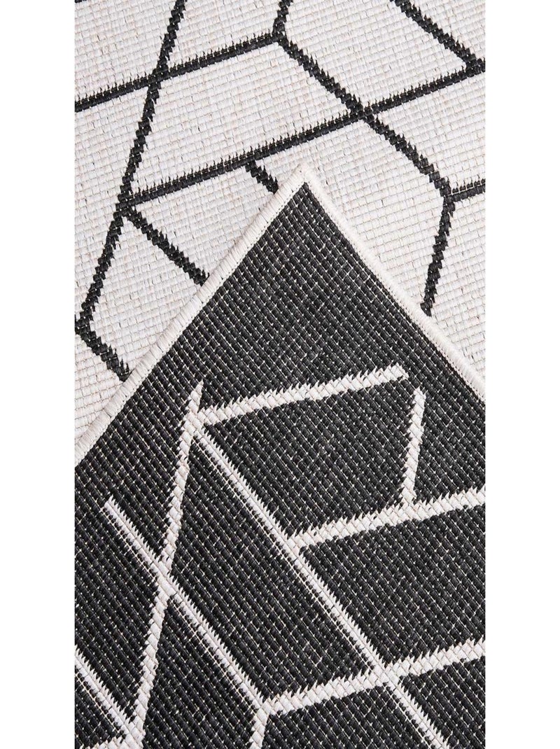 Tapis extérieur, kilim reversible LYN2 R REVERSIBLE Noir - Kiabi