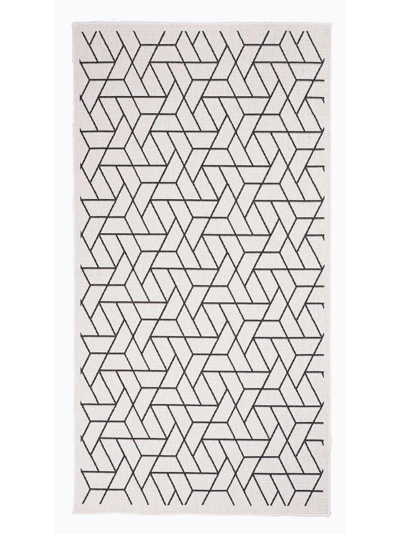 Tapis extérieur, kilim reversible LYN2 R REVERSIBLE Noir - Kiabi