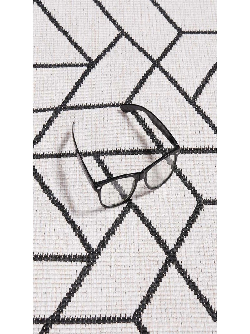 Tapis extérieur, kilim reversible LYN2 R REVERSIBLE Noir - Kiabi