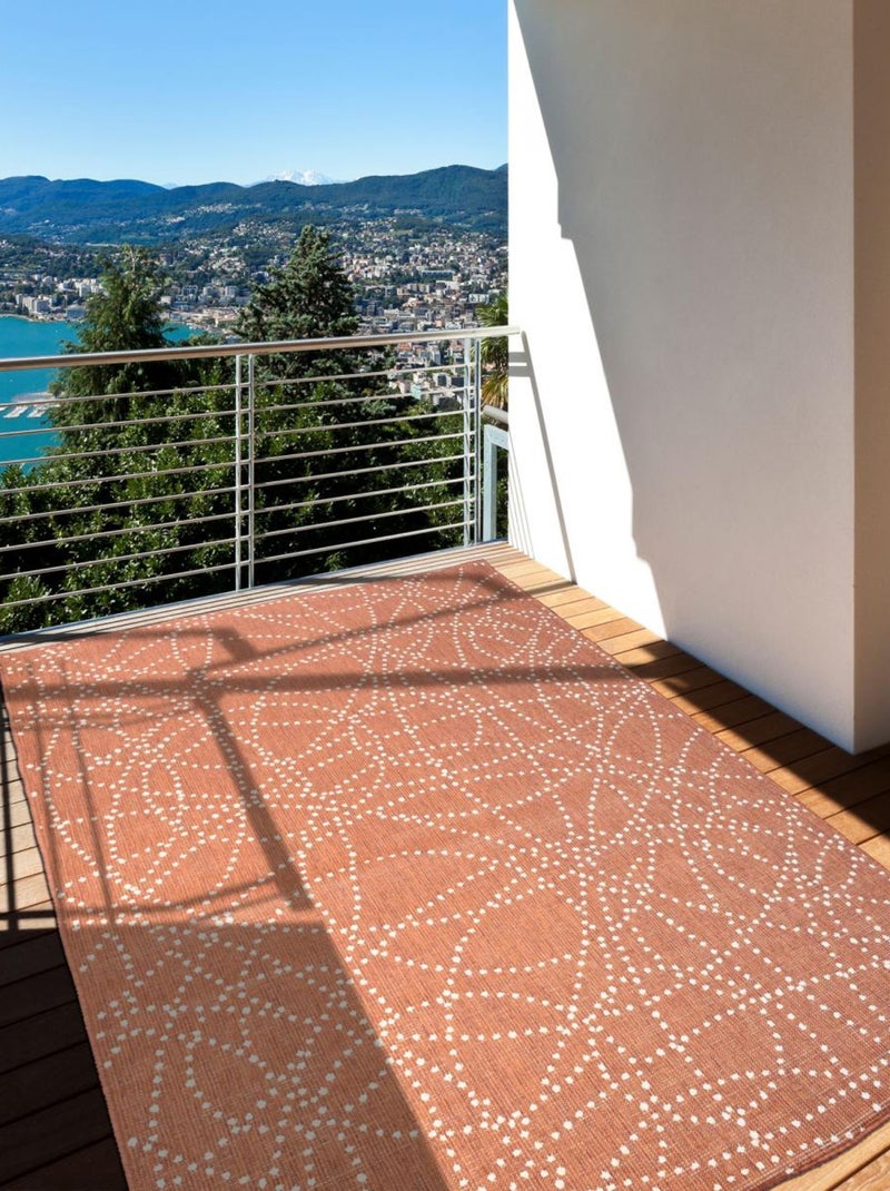 Tapis extérieur, kilim reversible LYN2 TEN Marron - Kiabi