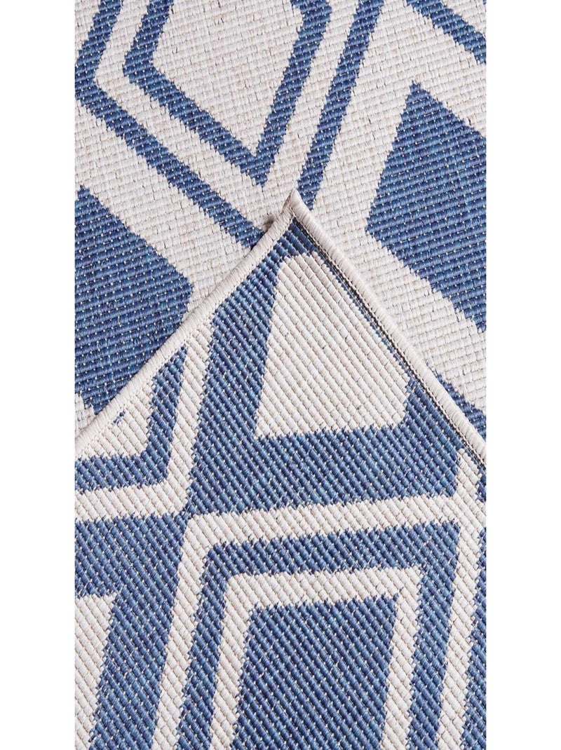 Tapis extérieur, kilim reversible LYN2 Y REVERSIBLE Bleu - Kiabi