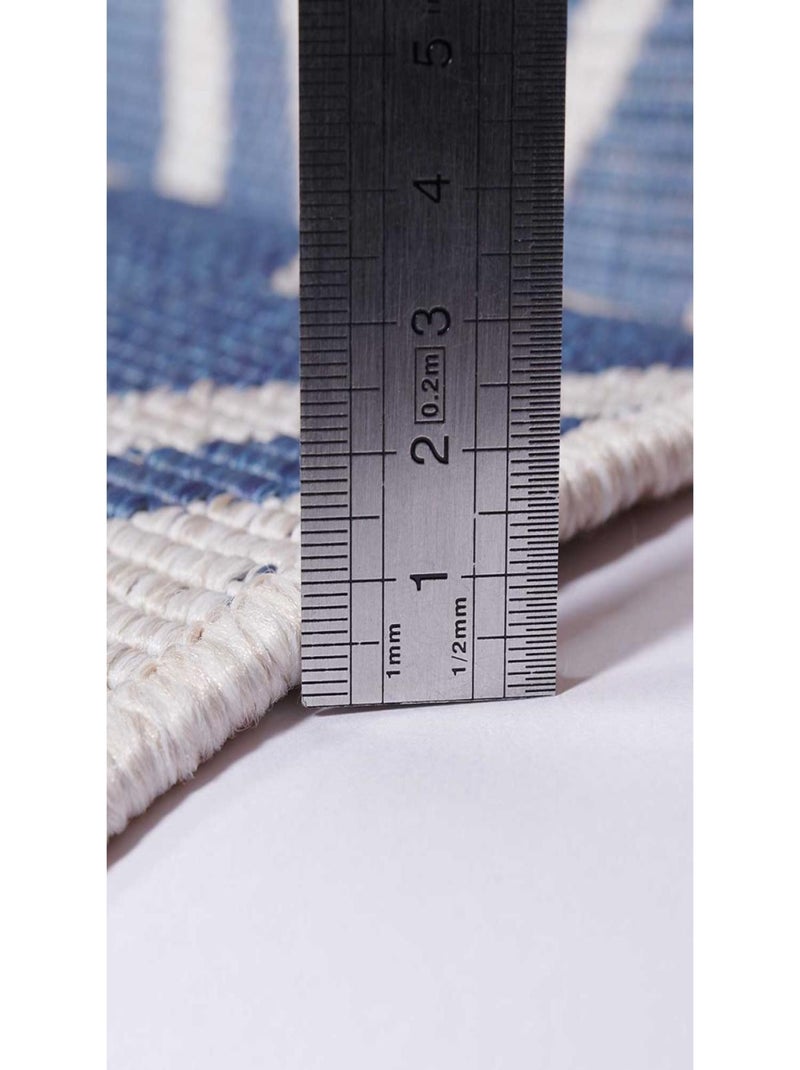 Tapis extérieur, kilim reversible LYN2 Y REVERSIBLE Bleu - Kiabi