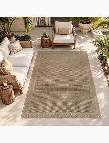 Tapis extérieur, motif faux uni, style kilim, lyn13 reza 5