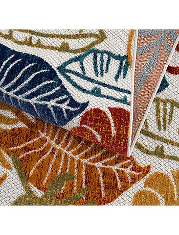 Tapis extérieur motif feuilles