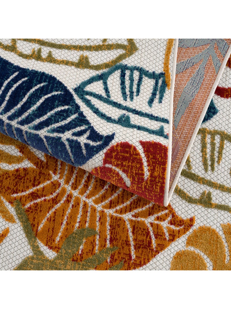 Tapis extérieur motif feuilles Multicolore - Kiabi