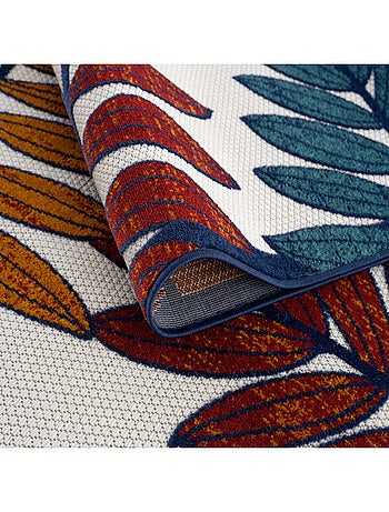 Tapis extérieur motif floral