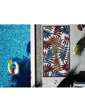 Tapis extérieur motif floral