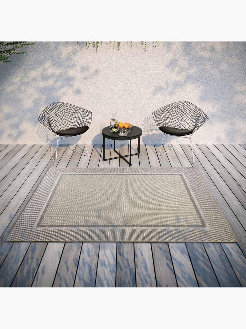 Tapis exterieur motif simple, luitwin, structure robuste Marron - Kiabi