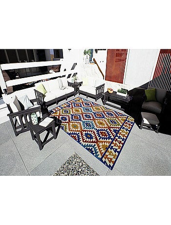 Tapis extérieur motifs géométriques