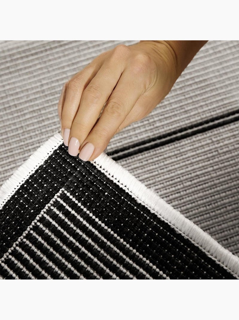 Tapis exterieur sventi géométrique Blanc - Kiabi
