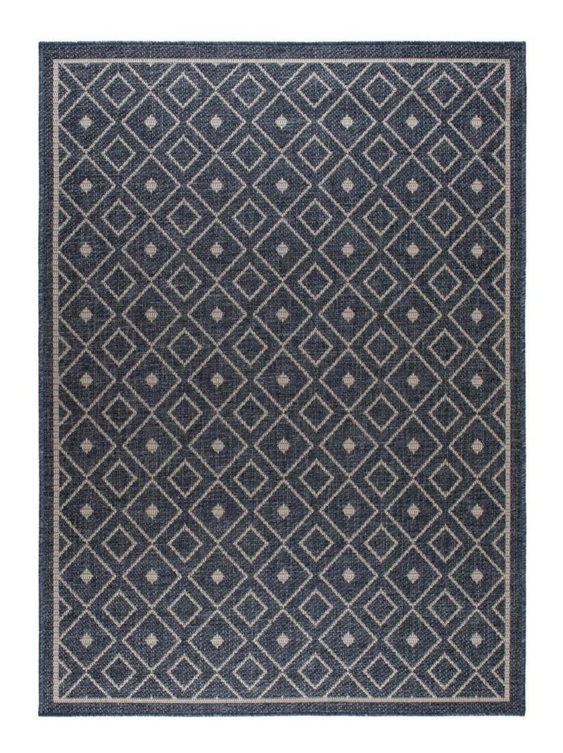 Tapis extérieur tissé kilim rectangle BABTA Bleu - Kiabi