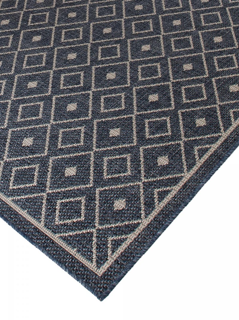 Tapis extérieur tissé kilim rectangle BABTA Bleu - Kiabi
