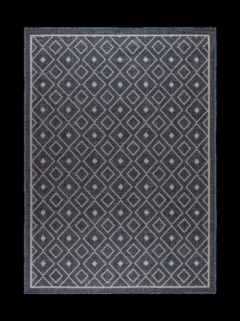 Tapis extérieur tissé kilim rectangle BABTA Bleu - Kiabi