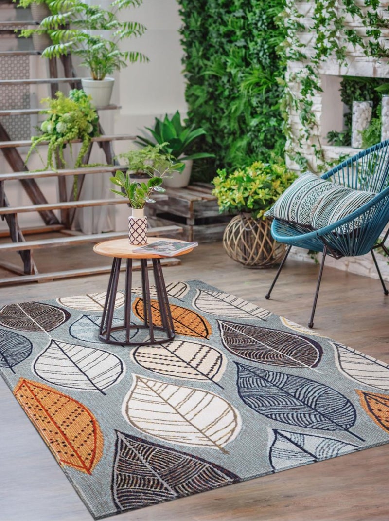 Tapis extérieur tissé kilim rectangle BURDJU Multicolore - Kiabi